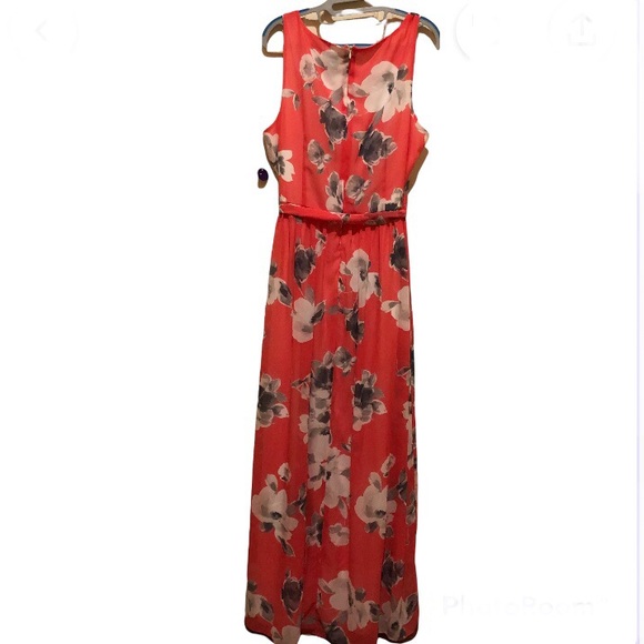 NWOT Floral Sleeveless Maxi Dress Size 16 - Picture 3 of 12
